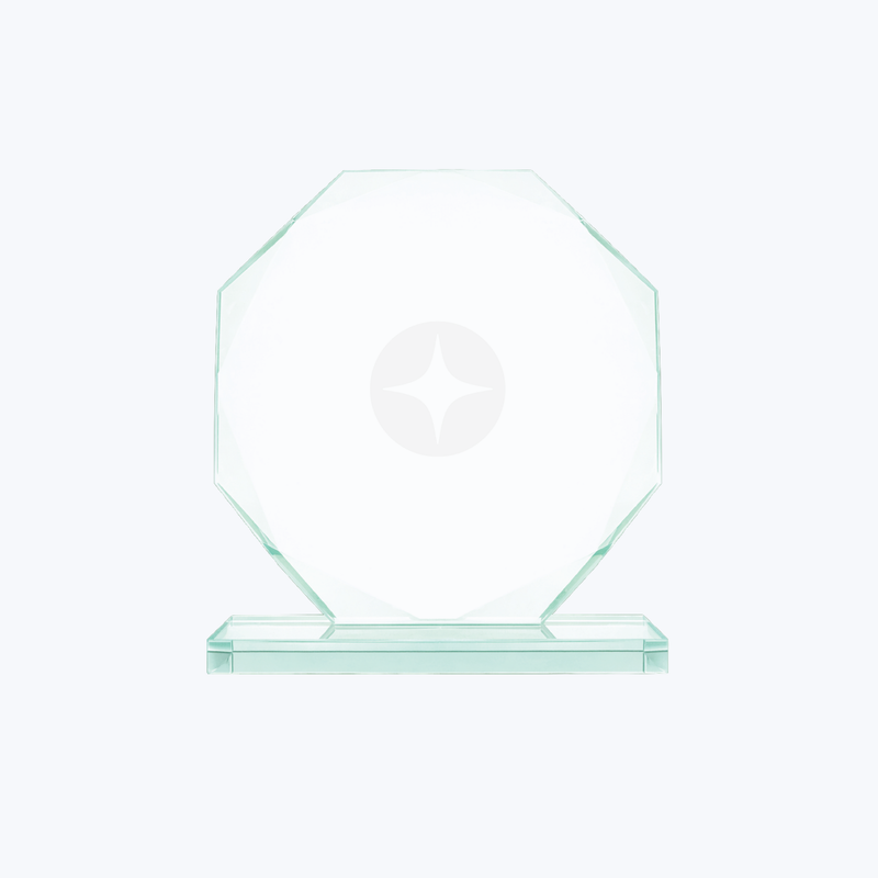 Branded 6" Octagon Glass Award