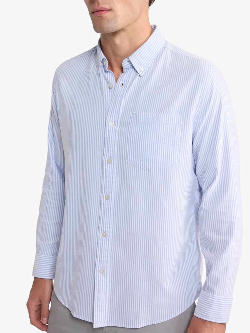 Salty Oxford Shirt, Light Blue Stripe