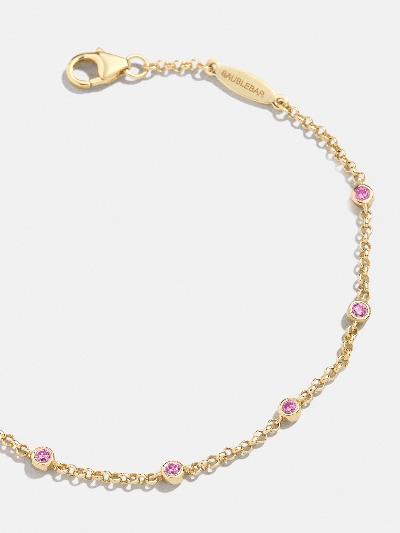 Yasmine 18K Birthstone Bracelet