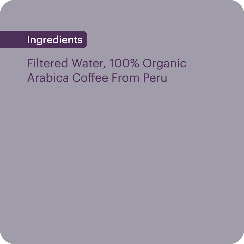 Extra Strong Straight Black Organic Cold Brew Coffee (12 cartons, 11oz each) 