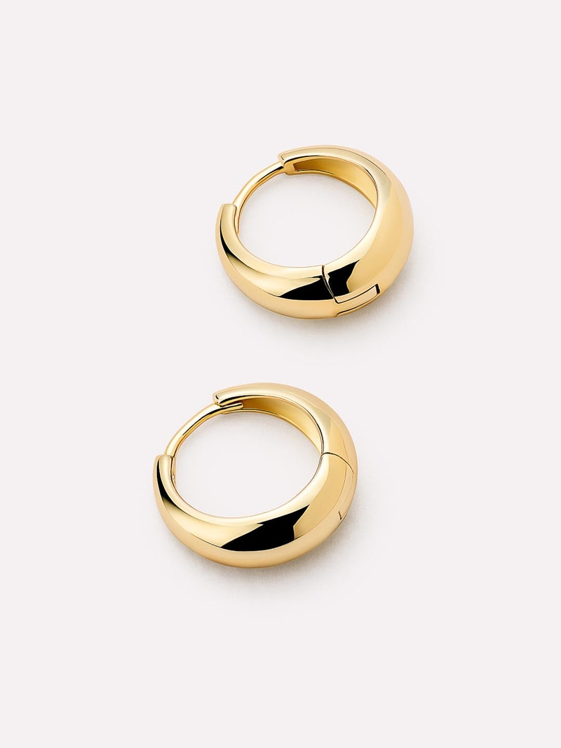 Nate Medium Gold Hoop Earrings