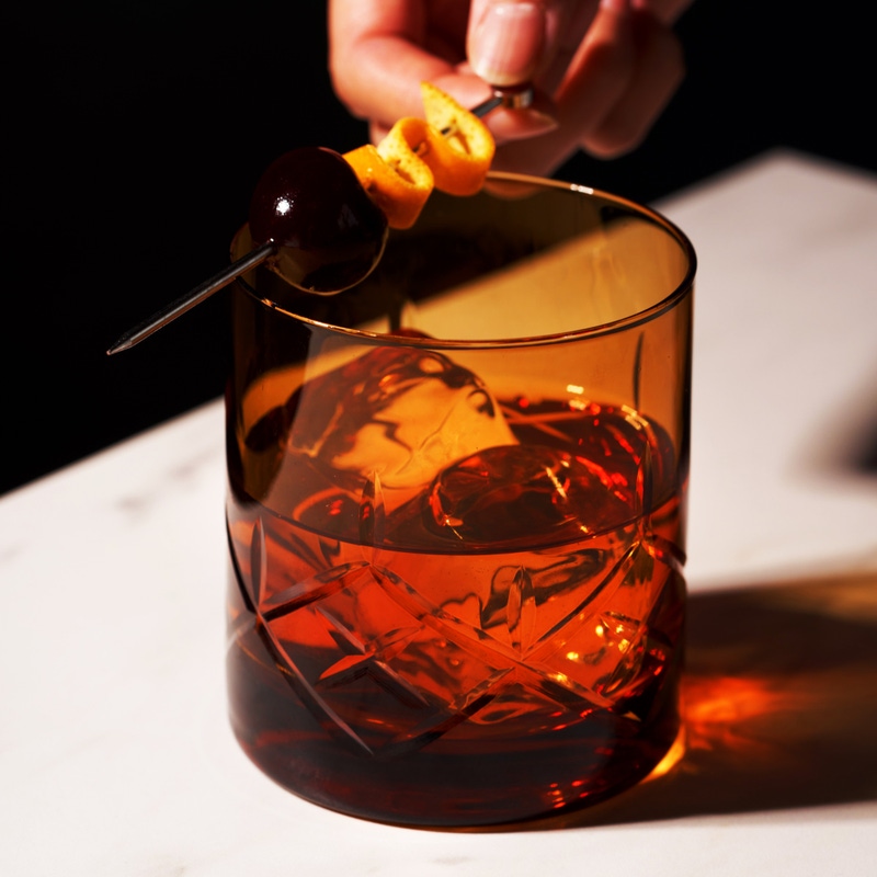 Admiral Colorful Crystal Rocks Glasses, Set of 2