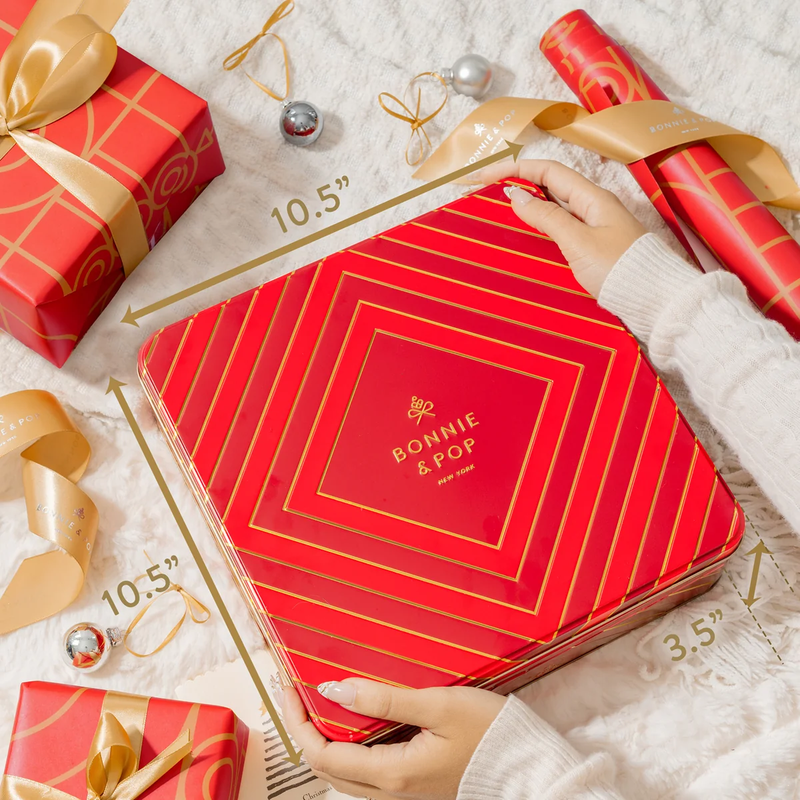 Extra Large Gift Tin with Truffles and Chocolate Holiday Favorites
