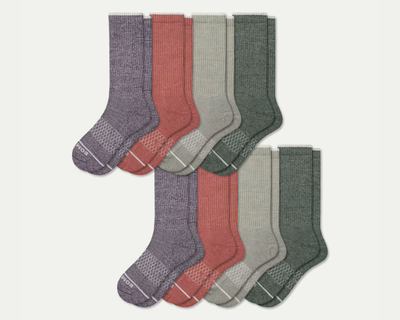 Women's Merino Wool Blend Calf Sock 8-Pack