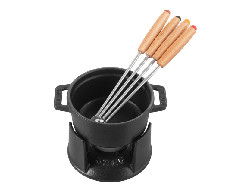 Mini Cast Iron Chocolate Fondue Set