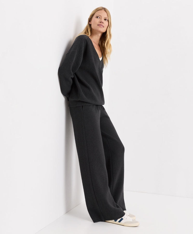 Women's Organic Luxe Waffle Wide Leg Pant