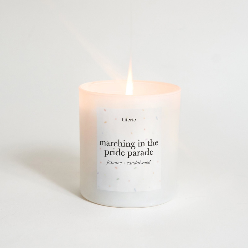 Marching in the Pride Parade Candle