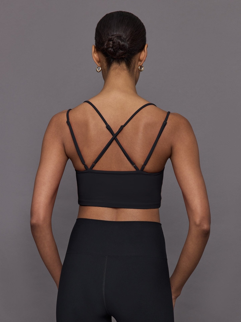 Strappy Bra in Melt, Black