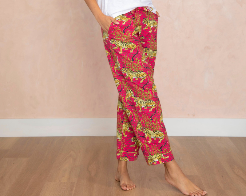 PJ Pants in Bagheera, Hot Pink