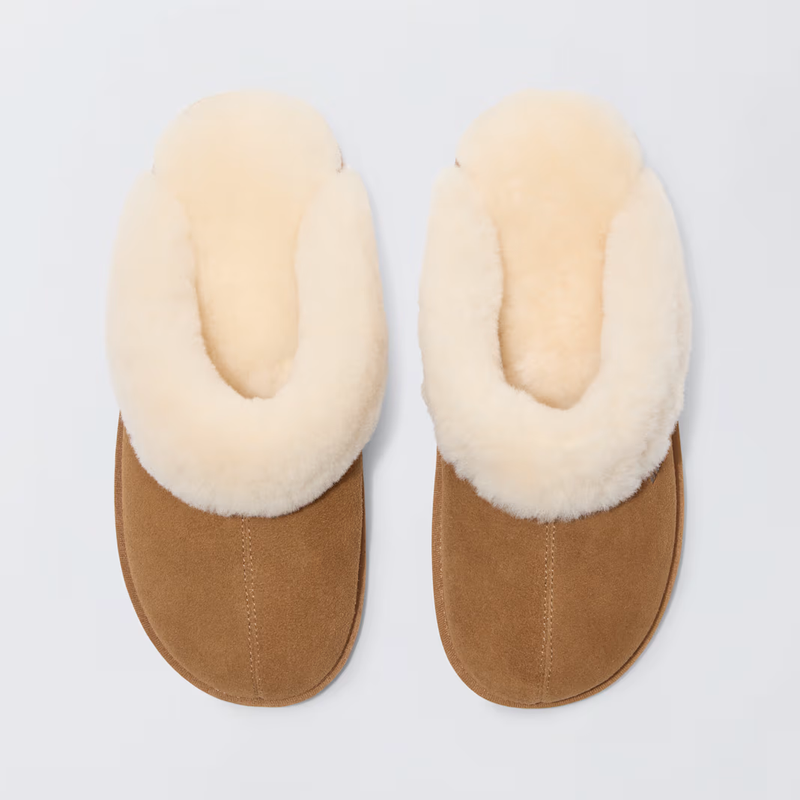 Women's Suede Fluff Scuff Slipper