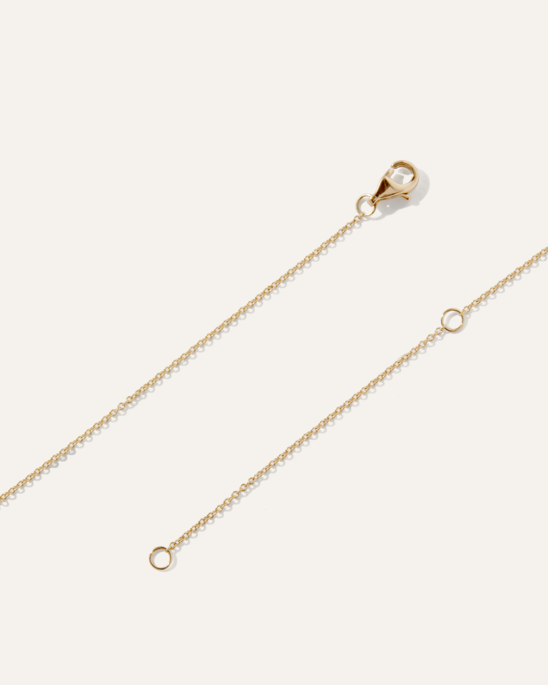 14K Gold Diamond Bezel Station Necklace