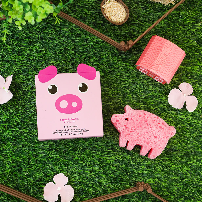 Body Wash Infused Animals Sponge