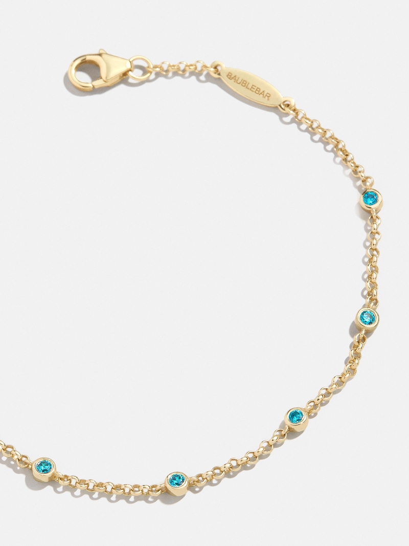 Yasmine 18K Birthstone Bracelet