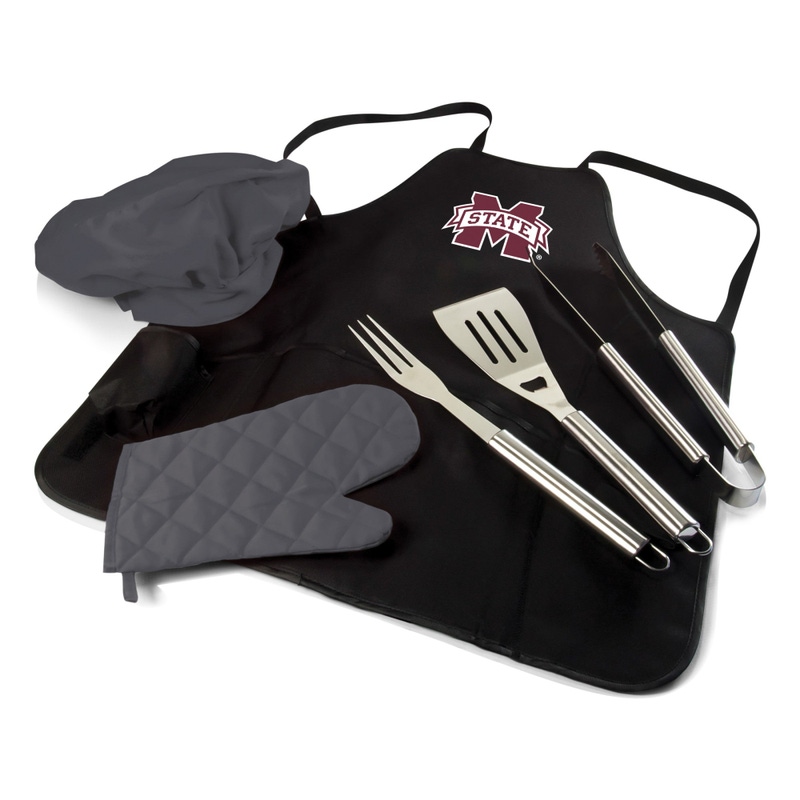 NCAA BBQ Apron Tote Pro Grill Set