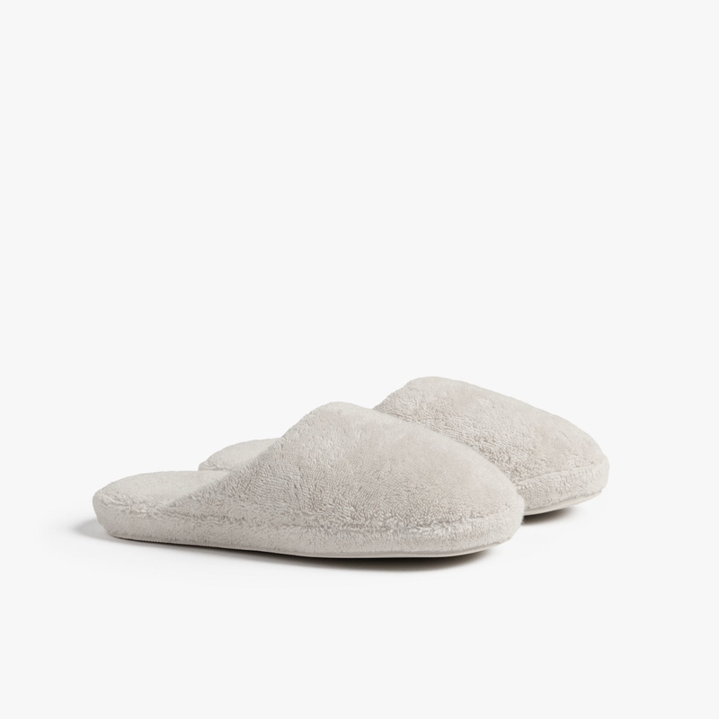 Classic Turkish Cotton Slippers, Bone