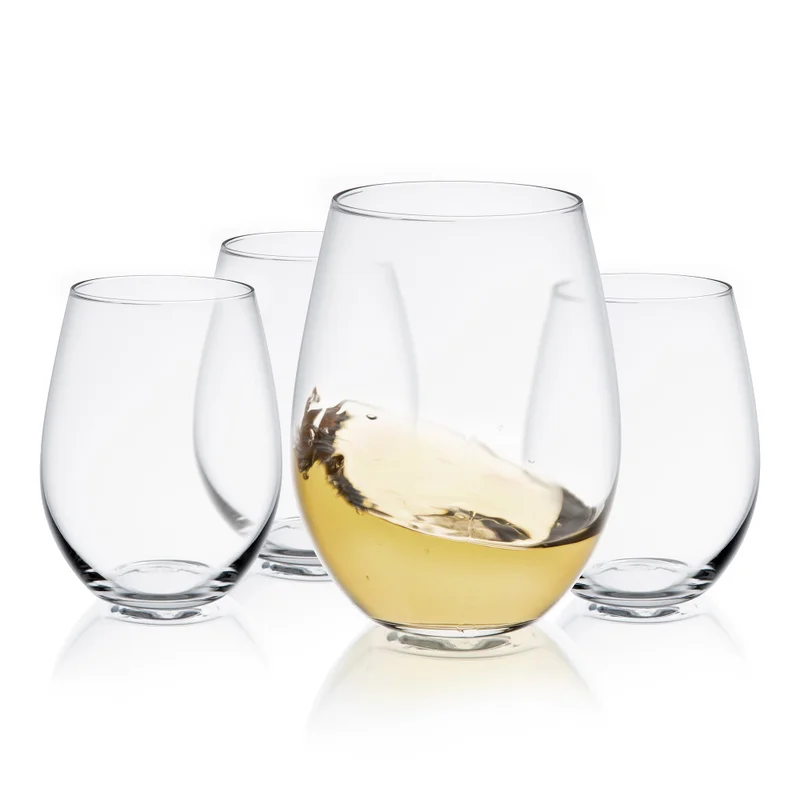 Stemless Wine Glasses, Set of 8