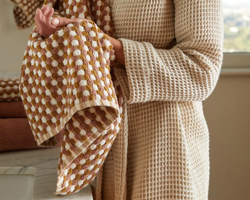 Organic Cotton Mosaic Hand Towel