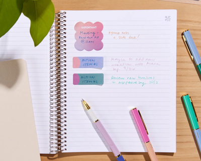 Cream Snap-In Vegan Leather Notebook Bundle