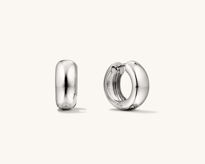 Sterling Silver Chunky Medium Hoops