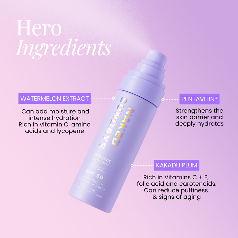 Hydrating Glow Mist Setting Spray SPF50 with Pentavitin
