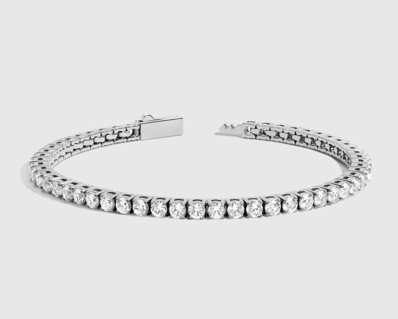 Unbreakable Lab Grown White Sapphire Tennis Bracelet