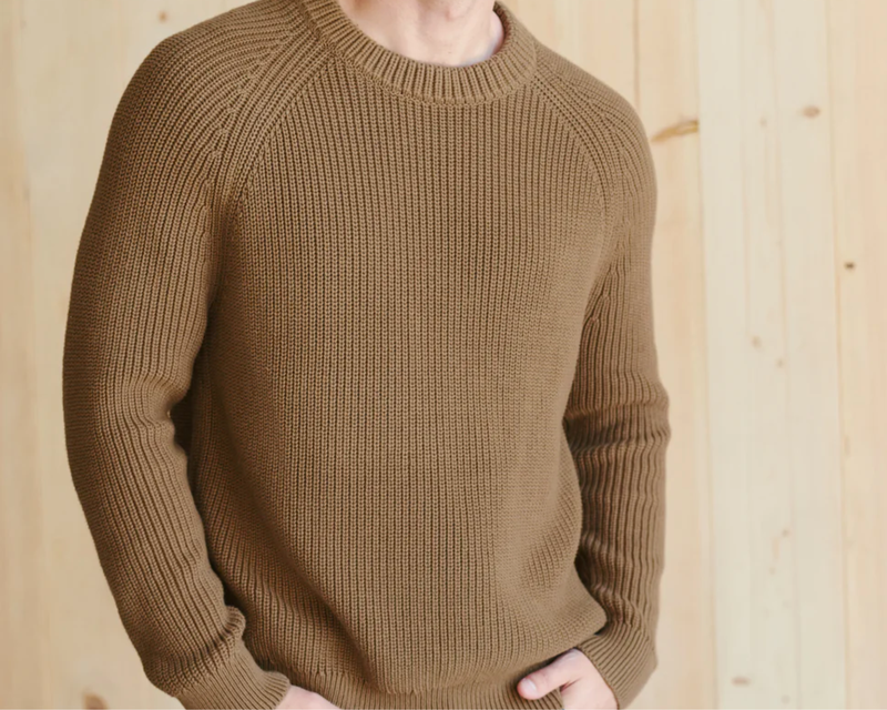 Men's Cotton Fisherman Sweater, Beechwood
