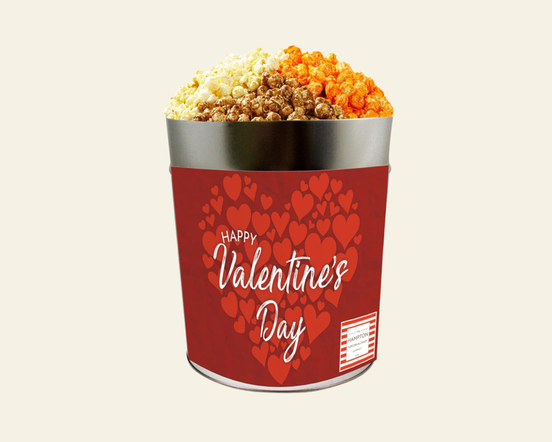 3 Flavor Hampton Classic Popcorn Tin, 3.5 gal.