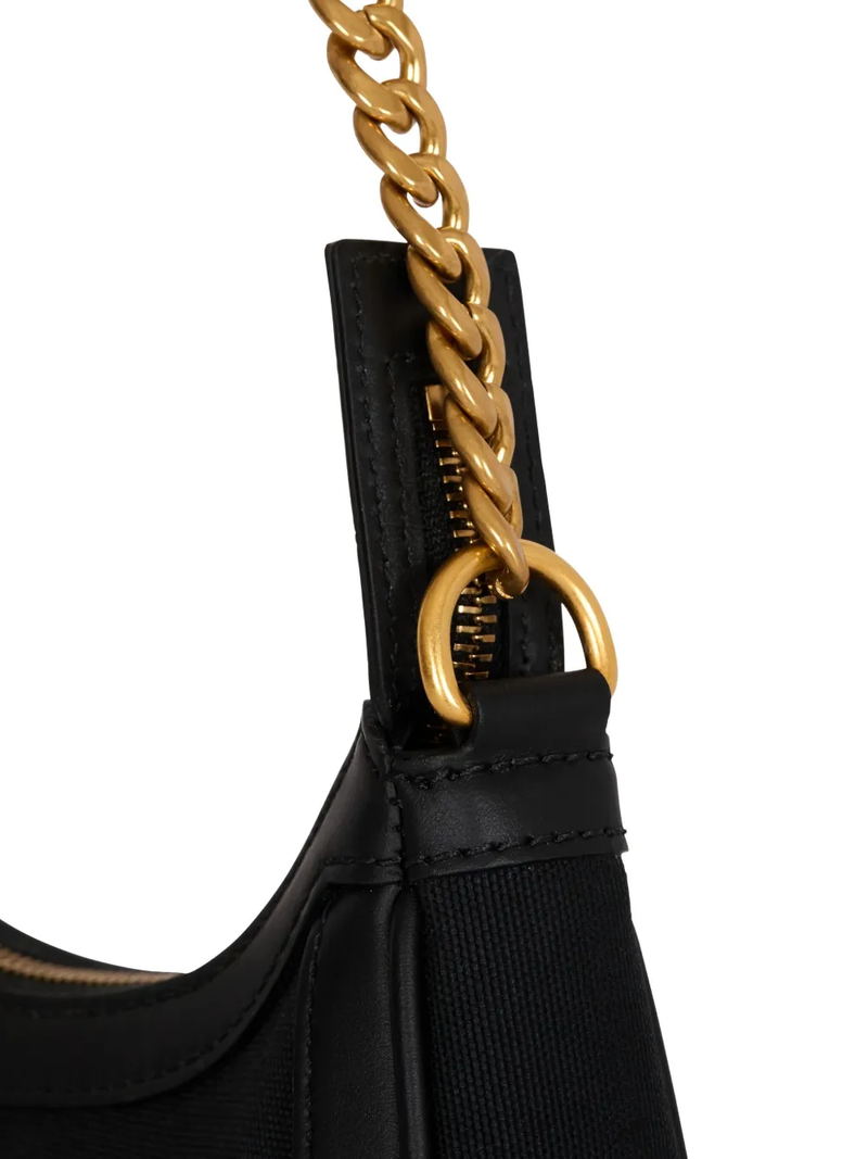B-Army Shoulder Canvas and Leather Bag