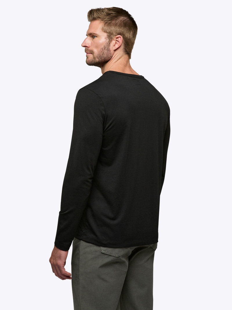 Men's AO Forever Classic-Fit Long Sleeve Tee, Black