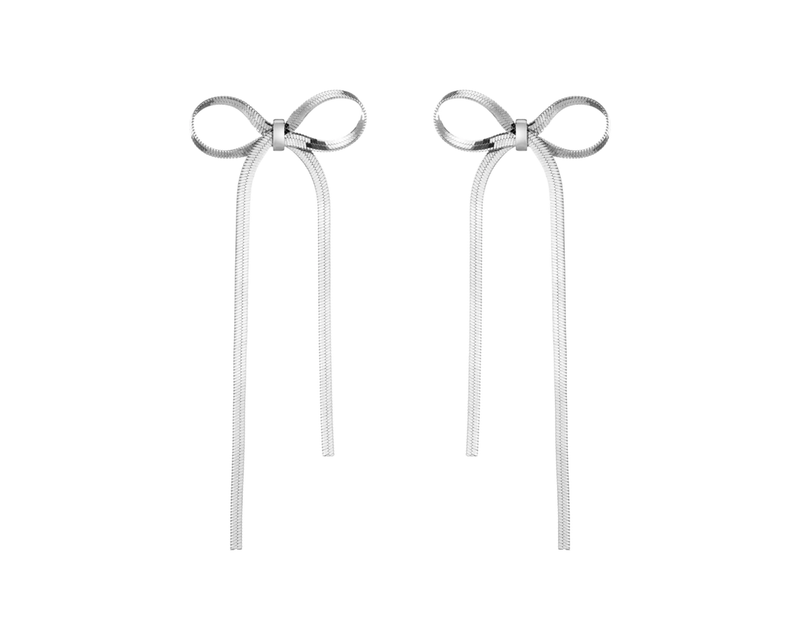 Herringbone Bow Earrings