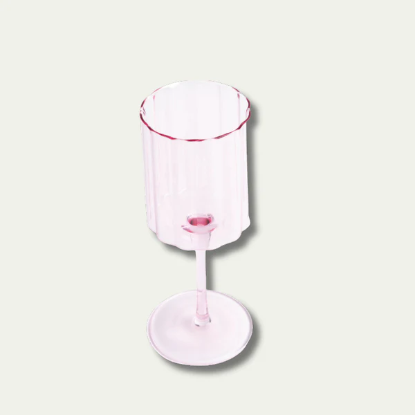 Scalloped Rim Fluted Wine Glass, Set of 4