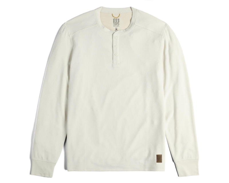 Men's Global Waffle Henley, Bone White