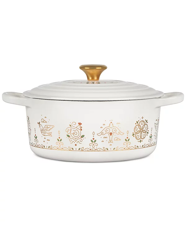 Noël Collection Enameled Cast Iron 3.5 QT Signature Round Dutch Oven