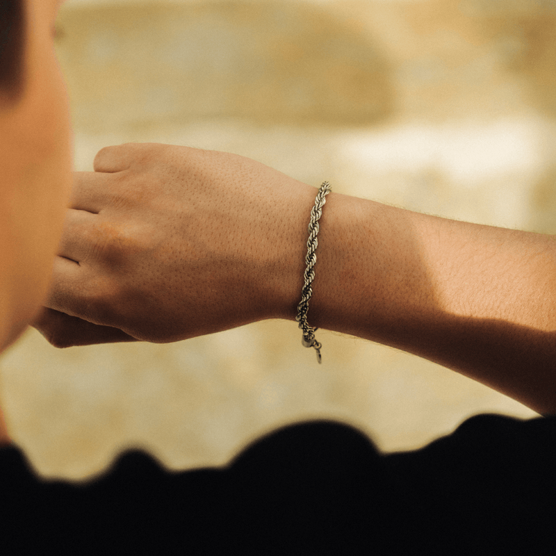 Silver Rope Bracelet 5mm