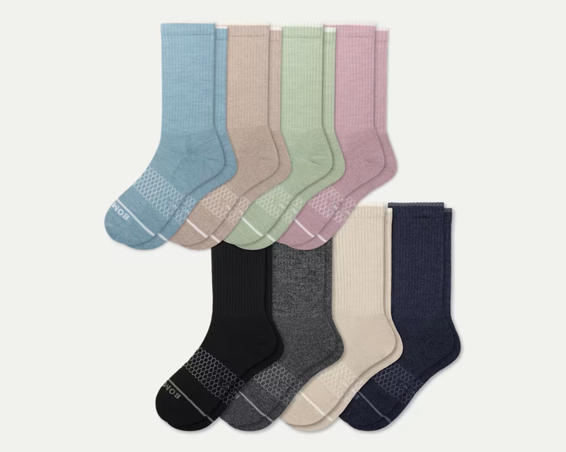 Women's Merino Wool Blend Calf Sock 8-Pack
