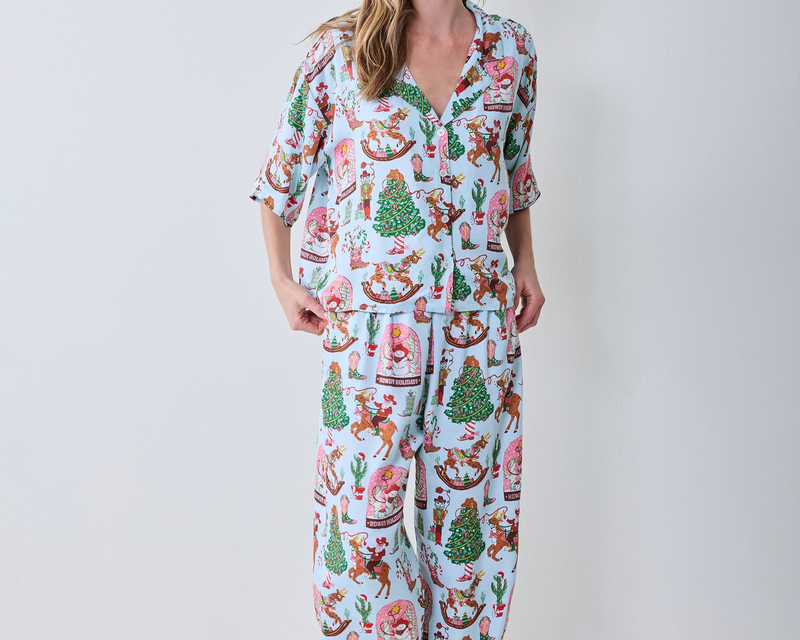 Cowboy Christmas Eco Satin Wildest Dreams Set, Icicle