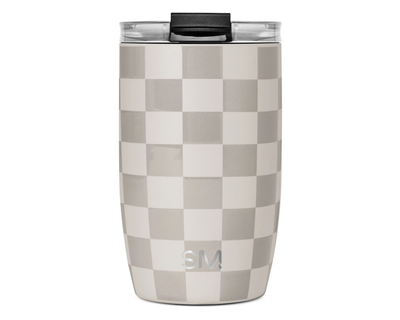 Voyager Pattern Tumbler with Clear Flip Lid & Straw, 12oz