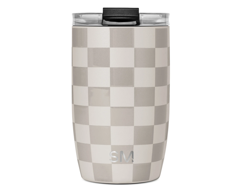 Voyager Pattern Tumbler with Clear Flip Lid & Straw, 12oz