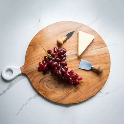 Acacia Wood Round Charcuterie Board
