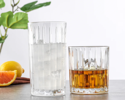Ribbed Glassware 8 Piece Set