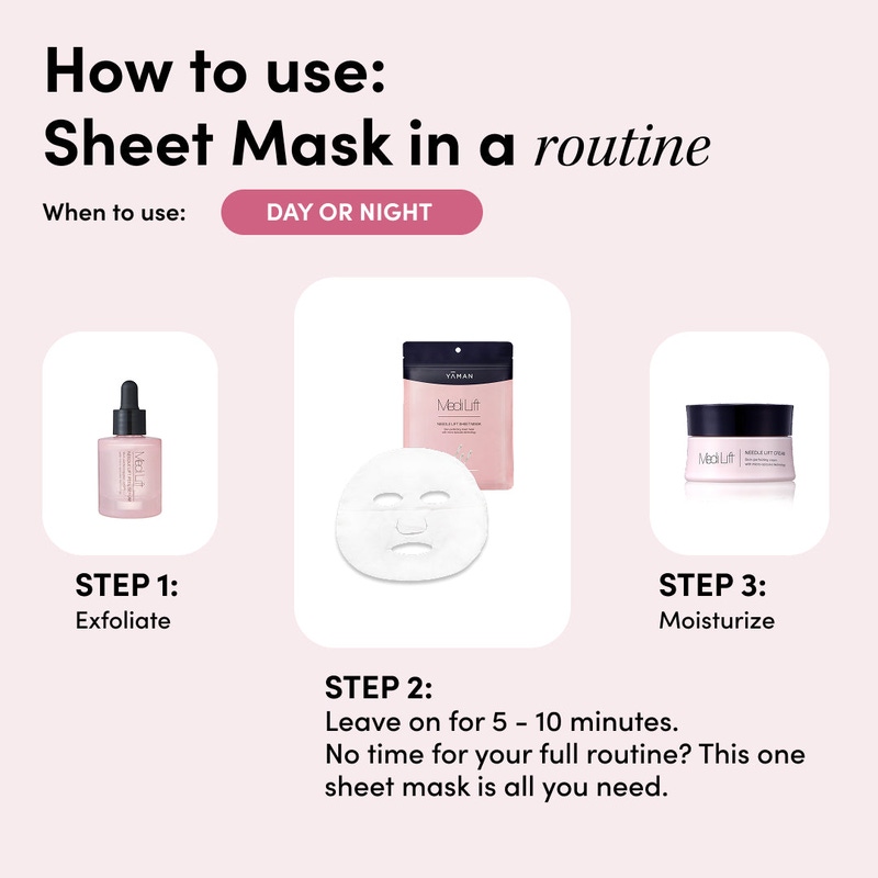 Needle Lift Firming Sheet Mask, 4 Pack