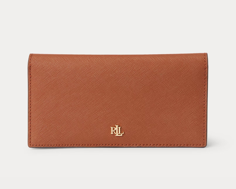 Crosshatch Leather Slim Wallet