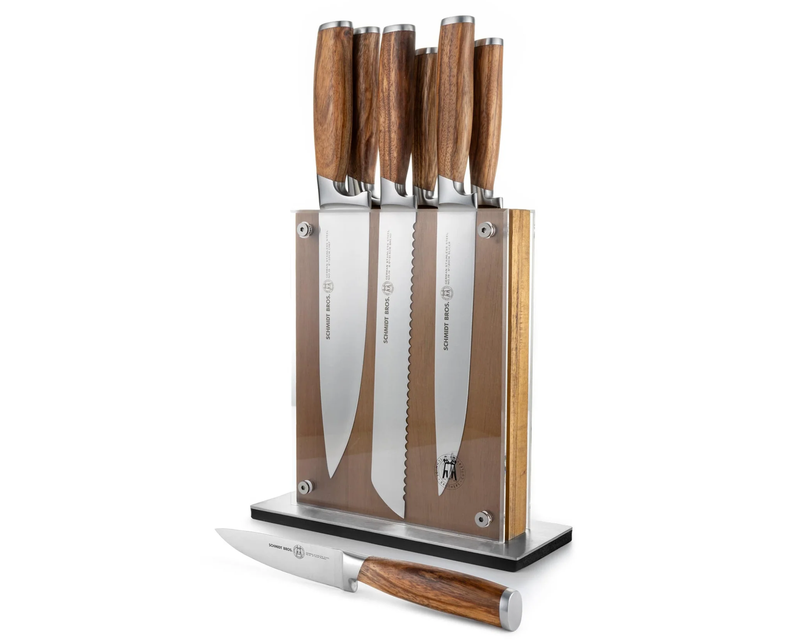 Zebra Wood 7-Piece Knife Block Set