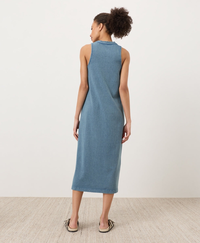 Women's Organic Weekends Tank Dress, Washed Wedgewood Blue