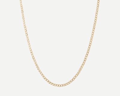 Medium Gold Curb Chain Necklace