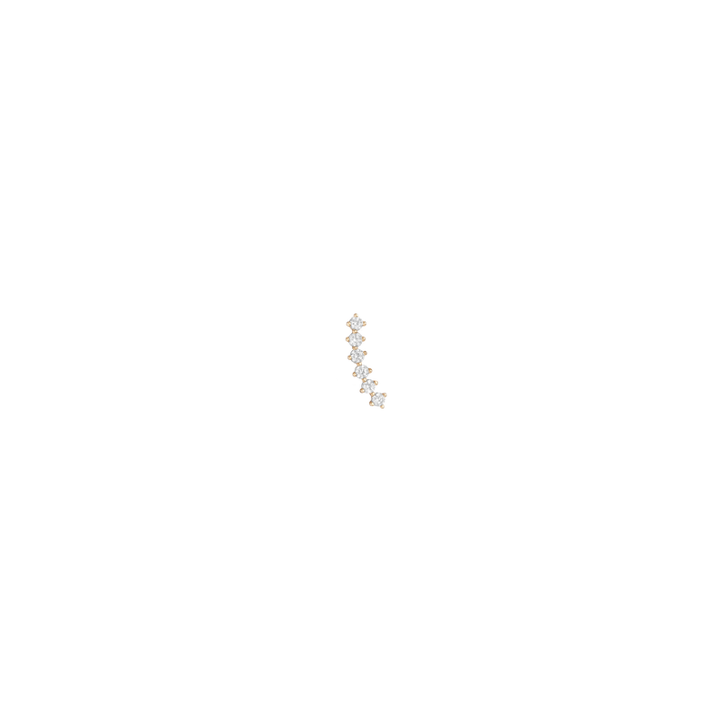 Lab Grown White Sapphire Climber