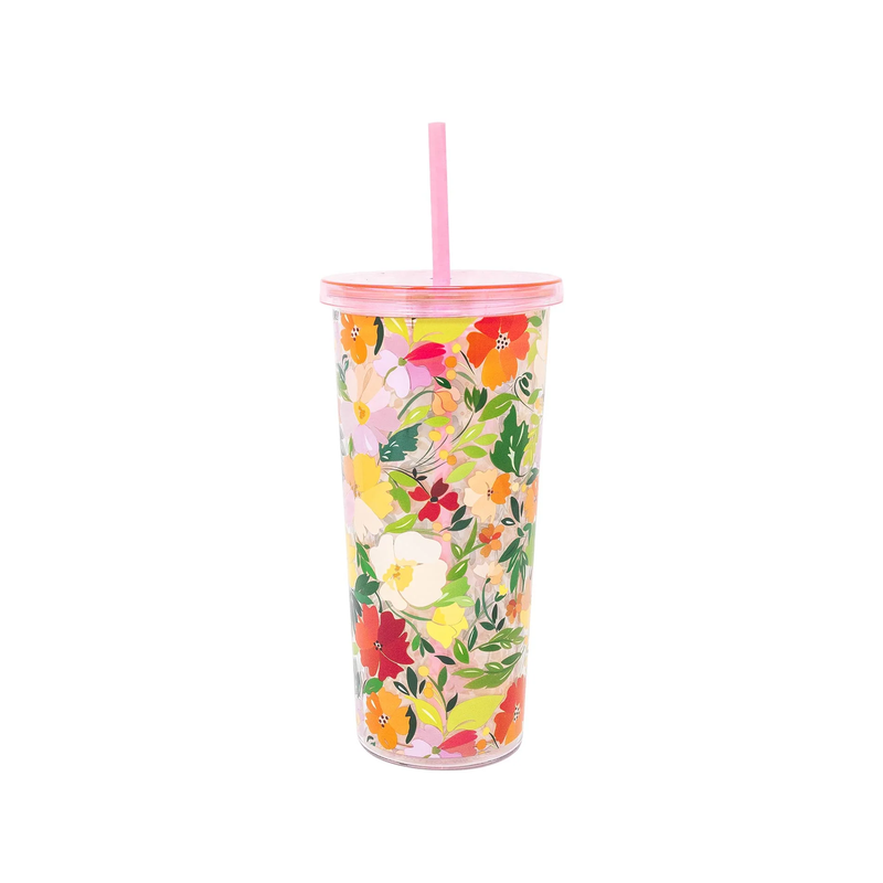 Acrylic Tumbler with Straw