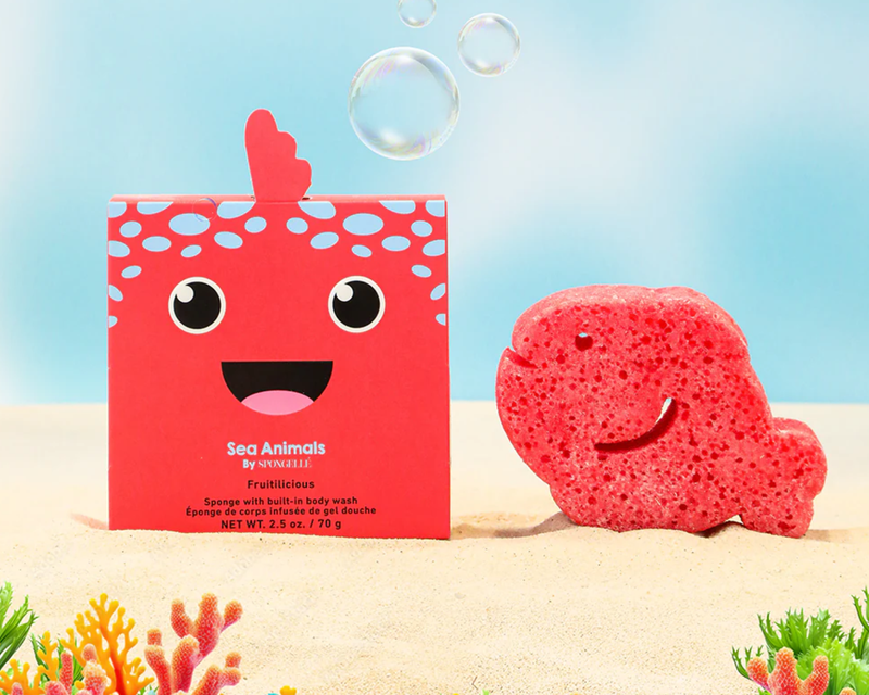 Body Wash Infused Animals Sponge