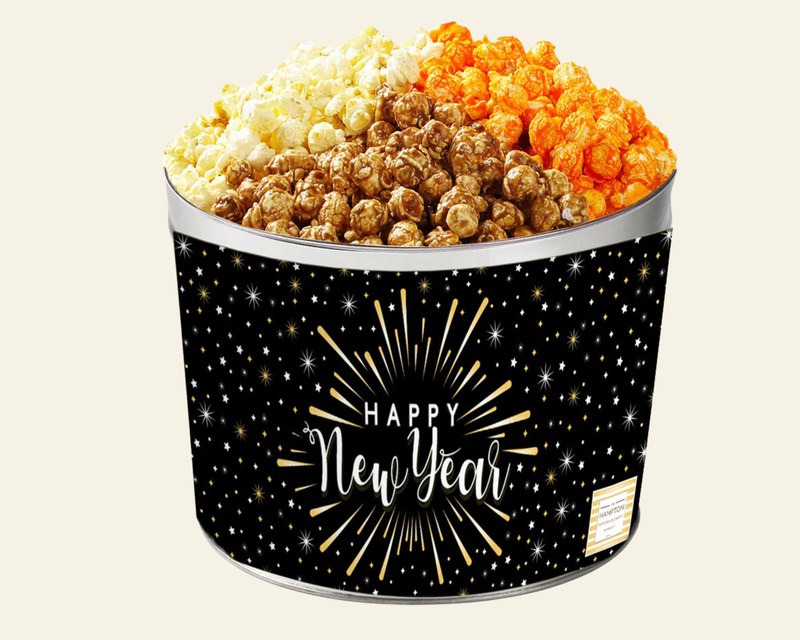 3 Flavor Hampton Classic Popcorn Tin, 2 Gallon