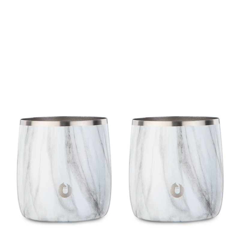 Stainless Steel Rocks Glass Set of 2